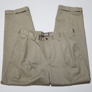 Izod Khaki Mens Pants 38x32 Cotton